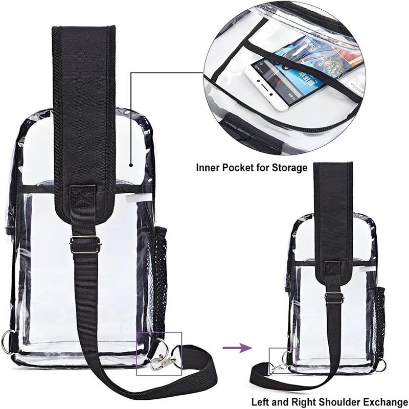 Pvc Transparent Chest Bag  Clear Crossbody Bag Men Women Outdoor Waterproof Shoulder Bags Fanny Pack Bum Bags