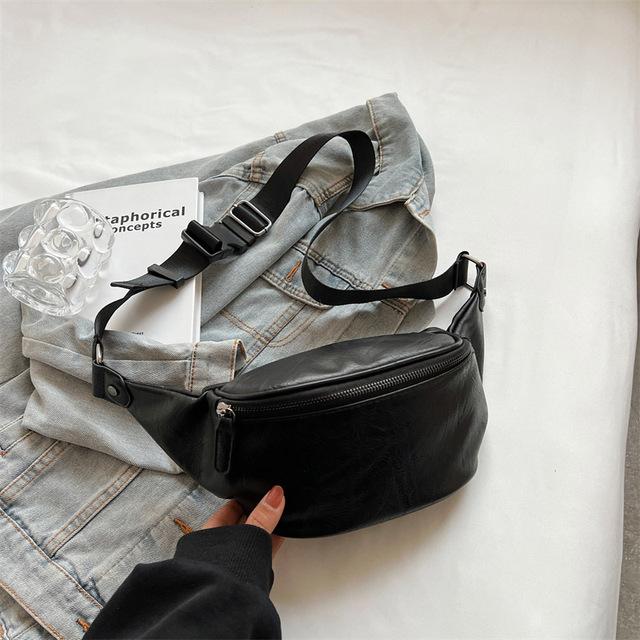 

Женская сумка и рюкзак Элитный бренд Женский ремень Сплошной цвет Кожаный поясной кошелек Модная женская поясная дизайнерская сумка через плечо на груди One Size чёрный