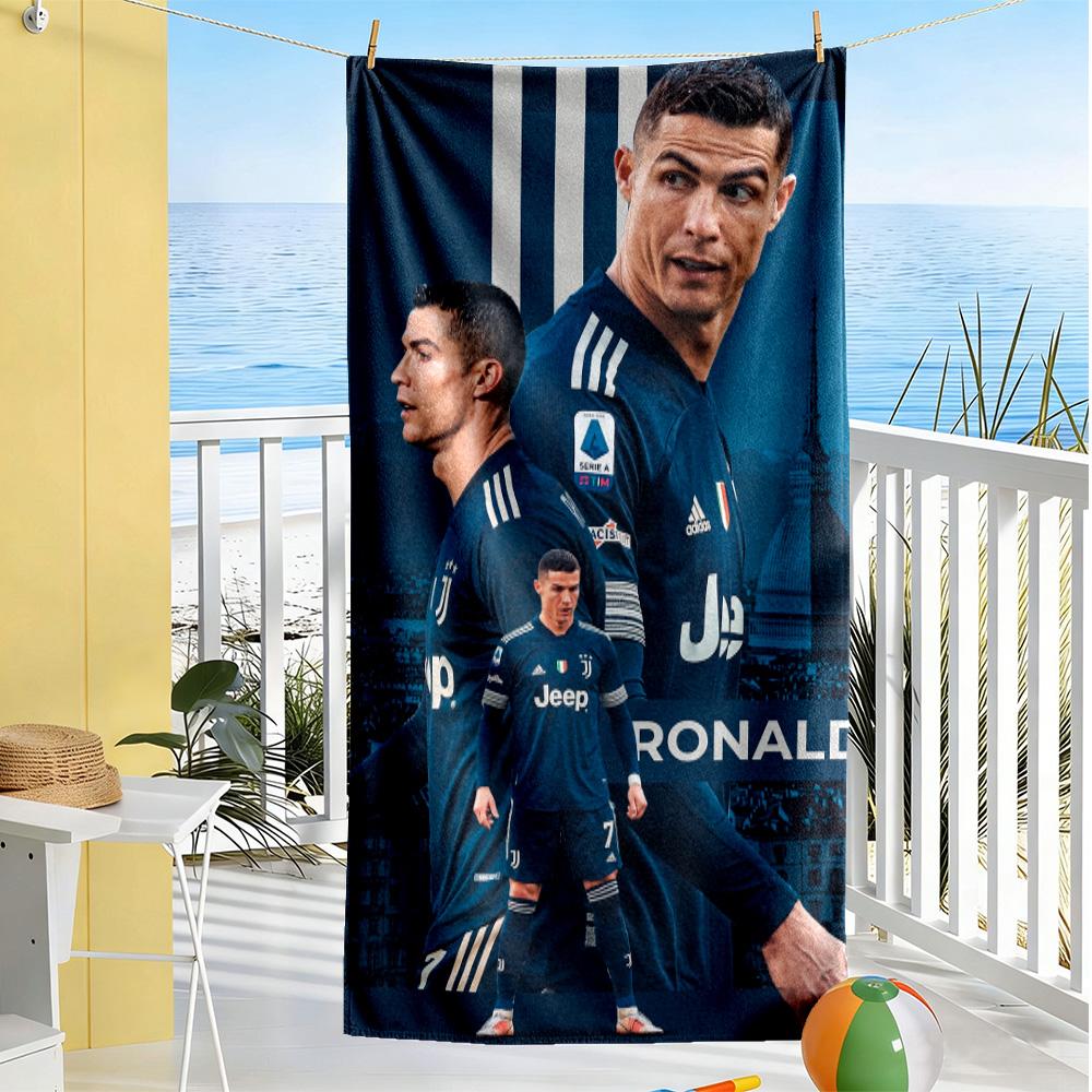 Ronaldo Action Beach Towel High Absorbency & Quick-Dry Comfortable Lightweight Perfect for Traveling Yoga Camping and Swimming
