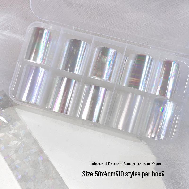 Aurora Fantasy Iridescent Gradient Nail Art Transfer Stickers [Recommended by Teacher Juzi]