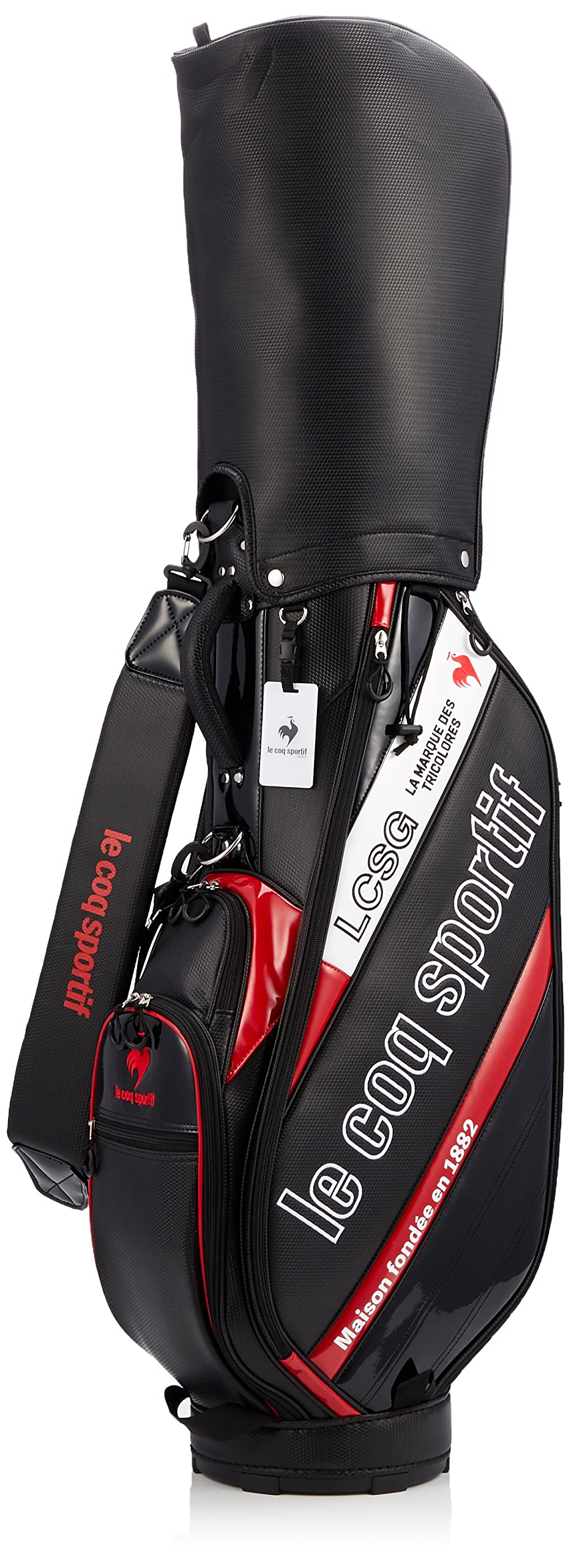 

Coq Caddy Bag 9 Type 6 Division Compatible with 47 Inch Side Mesh Sporty Golf QQBVJJ03 BK00 FREE Size [Le Sportif] 3.1kg Men s