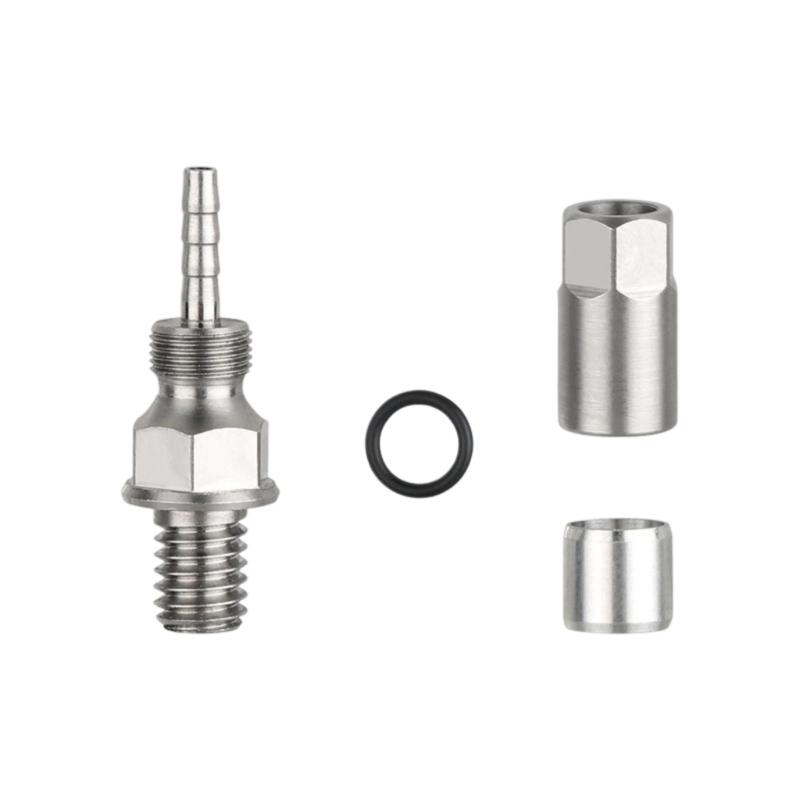 

Road Bike Hydraulic Cable End Connector Banjo Set Stainless Steels Hydraulic Disc Brake Hose Adapters Easy to Install