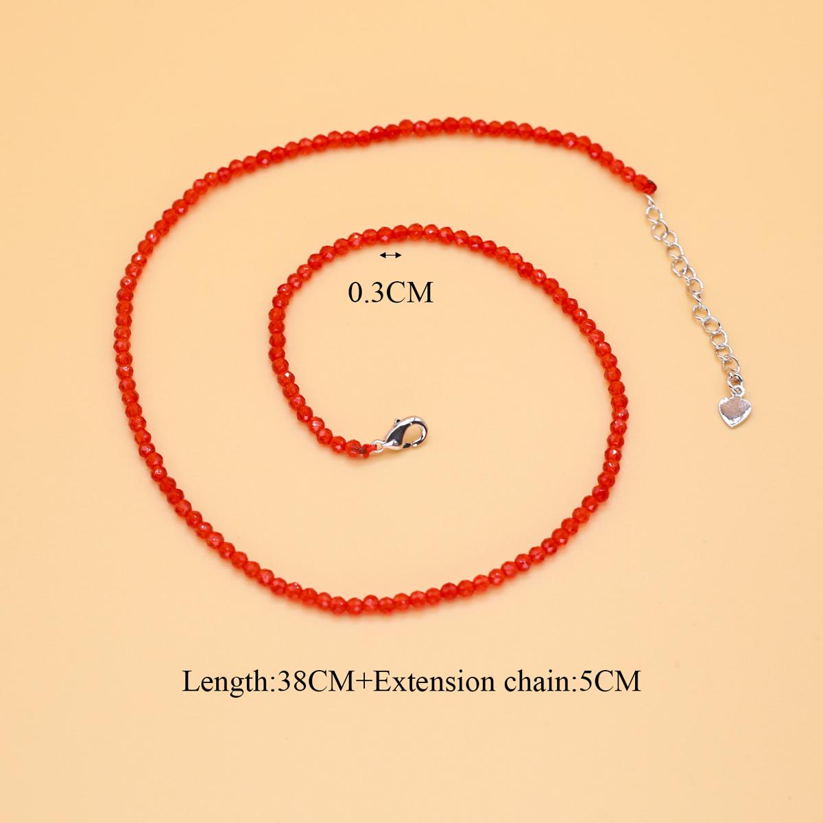 

1 шт. в партии, ожерелья-чокер из натурального камня со шпинелью для женщин и мужчин, длина ювелирных изделий 38 + 5 см 1Pcs/Spinel