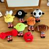 Rugby Billiards Football Plush Toys Cute Smiling Face Expression Ball-type Pendant Creative with Feet Children's Dolls