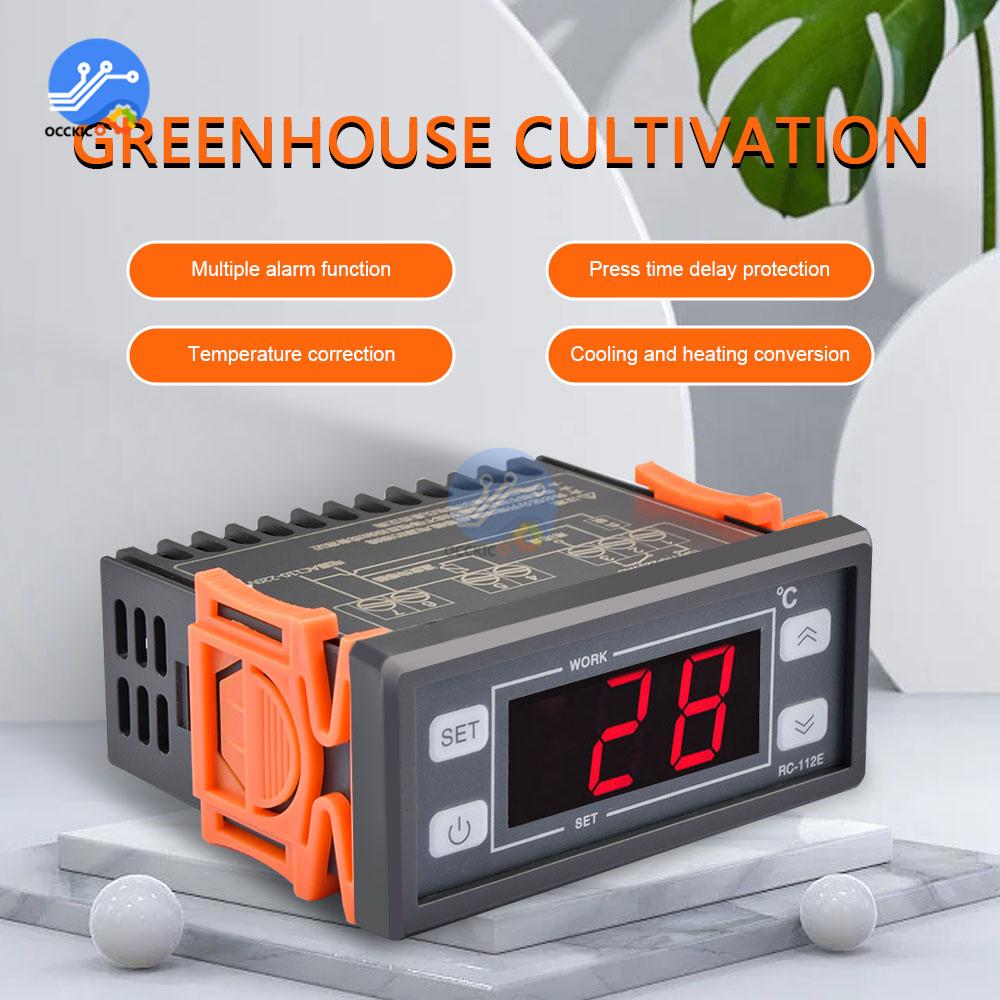 STC-200 Digital Thermostat Temperature Controller Microcomputer Refrigeration Heating Controller AC 110-220V DC 24V DC 12V AC 110-220V