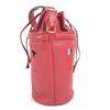 HERMES Tassel fringe Manjoire Drawstring bag Shoulder Bag Courchevel Red