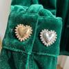 8Pcs 19/25MM Size Metal Shank Buttons Vintage Sewing Buttons Luxury Heart-Shaped Buttons  DIY Outfit