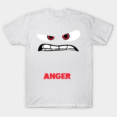 T-Shirt Damen Inside Out Of Anger Harajuku Print Kawaii T-Shirt Sommer Kurzarm Damen T-Shirt Top Tee