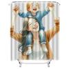 Heartwarming Mother and Child Design Waterproof Shower Curtain for Modern Bathroom Decor, Stylish and Durable, Perfect for Home