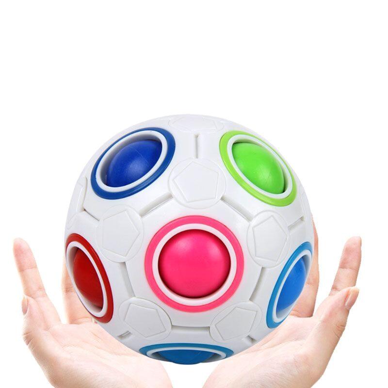 Sensory Fidget Ball Decompression Toy Spherical Puzzle Football Stress Relief Ball for Toddlers Adults Funny Color Match