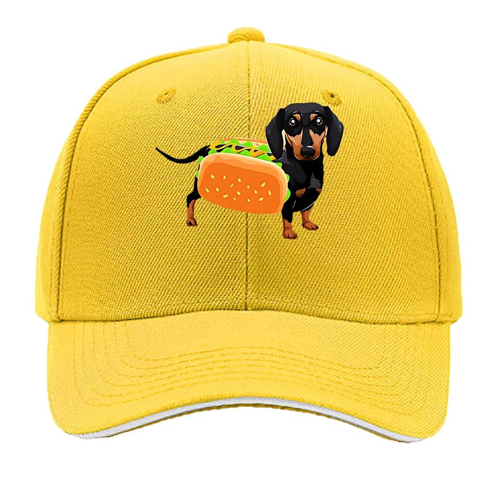 Hot Dog Shaped Dog Fabric Party Costume Hip Hop Hat Fashion Outdoor Sports Sandwich Baseball Cap