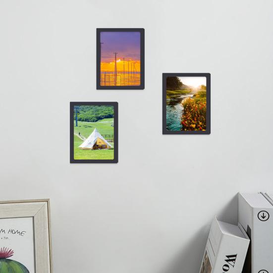 2Pcs Magnetic Photo Frame Sturdy Decorate Convenient Durable Drawing Ornament Decor Home Supplies