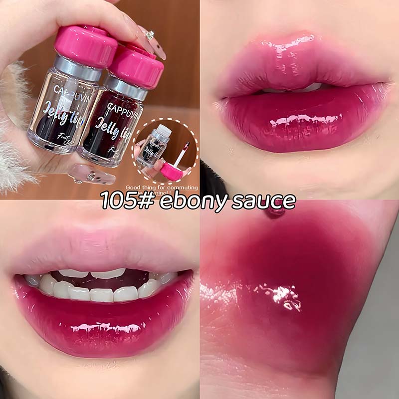 

Cappuvini Mushroom Glow Lip Glaze 4g Crystal Shine Hydrating Non-Sticky Pocket-Perfect For Party&Valentine s Day & Christmas