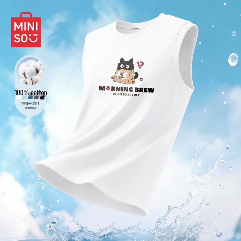 MINISO Men s Summer Casual Sleeveless T-Shirt 3XL