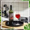 1Pc Modern Black Circular ABS Tray with Candle Holder