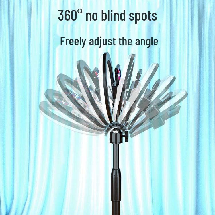 Multifunctional Phone Stand for Overhead Shooting, Live Streaming, E-commerce, Fill Light, and Anti-shake Still Life Photography.