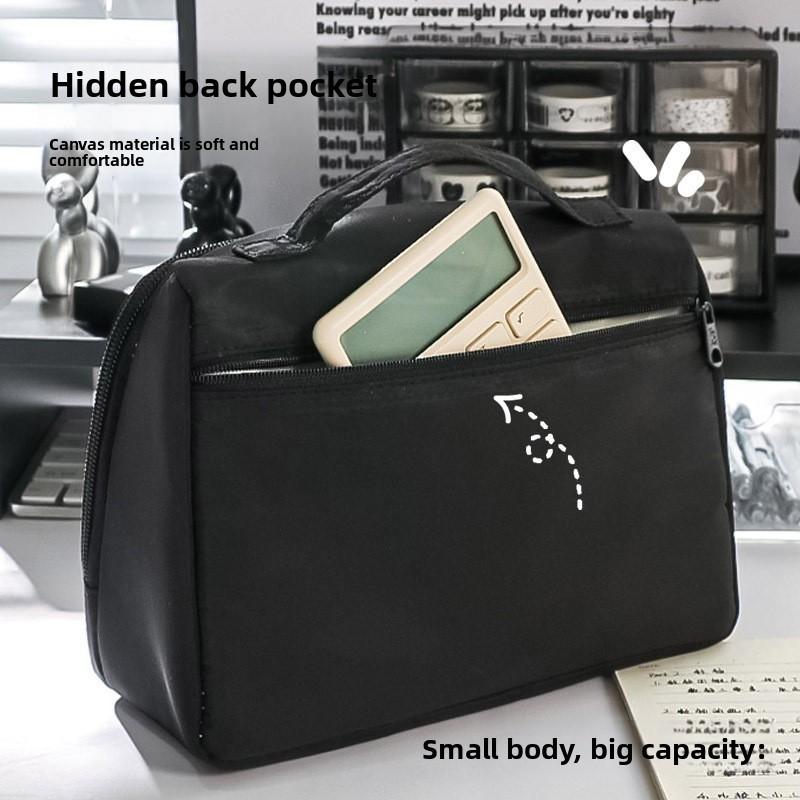 Stylish Large Capacity Pen Case With Durable Canvas For Students And Office Use