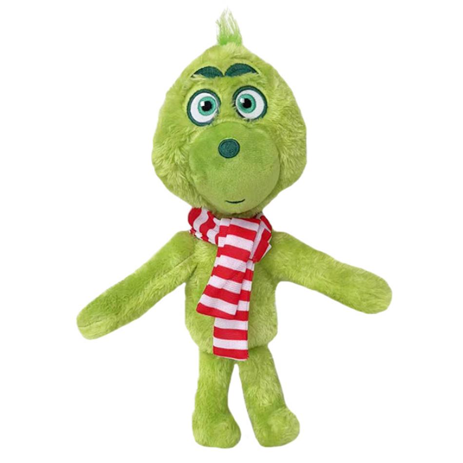 Green Shaggy Anime Figures Christmas Decoration Green Haired Monster Figurine Adorable Plush Doll Kid Birthday Toy Gifts
