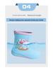 Kids' Cartoon Waterproof Mid-Calf Rain Boots with Removable Fleece Lining for Boys and Girls