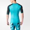 Adidas Training Sports Round Neck Short Sleeve Fitness Shirt Men Tops Blue BK3551
