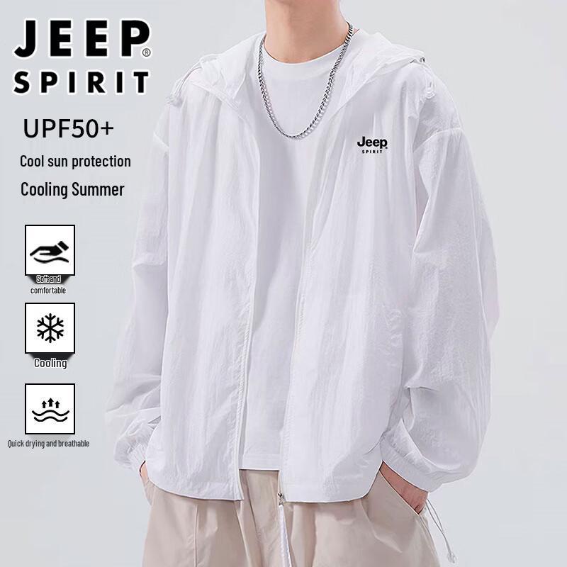 JEEP SPIRIT Unisex Ice Silk Quick-Dry Sun Protection Jacket