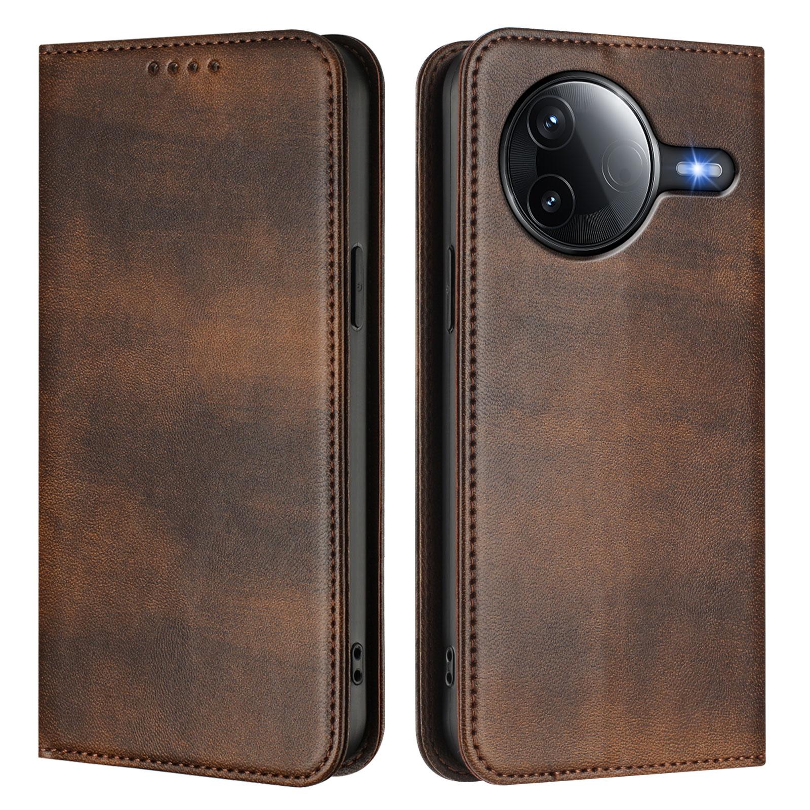 

For Xiaomi Redmi K80 Pro 5G/Xiaomi Poco F7 Ultra 5G/Xiaomi Poco F7 Pro 5G/Xiaomi Redmi K80 5G Wallet Cases Brown