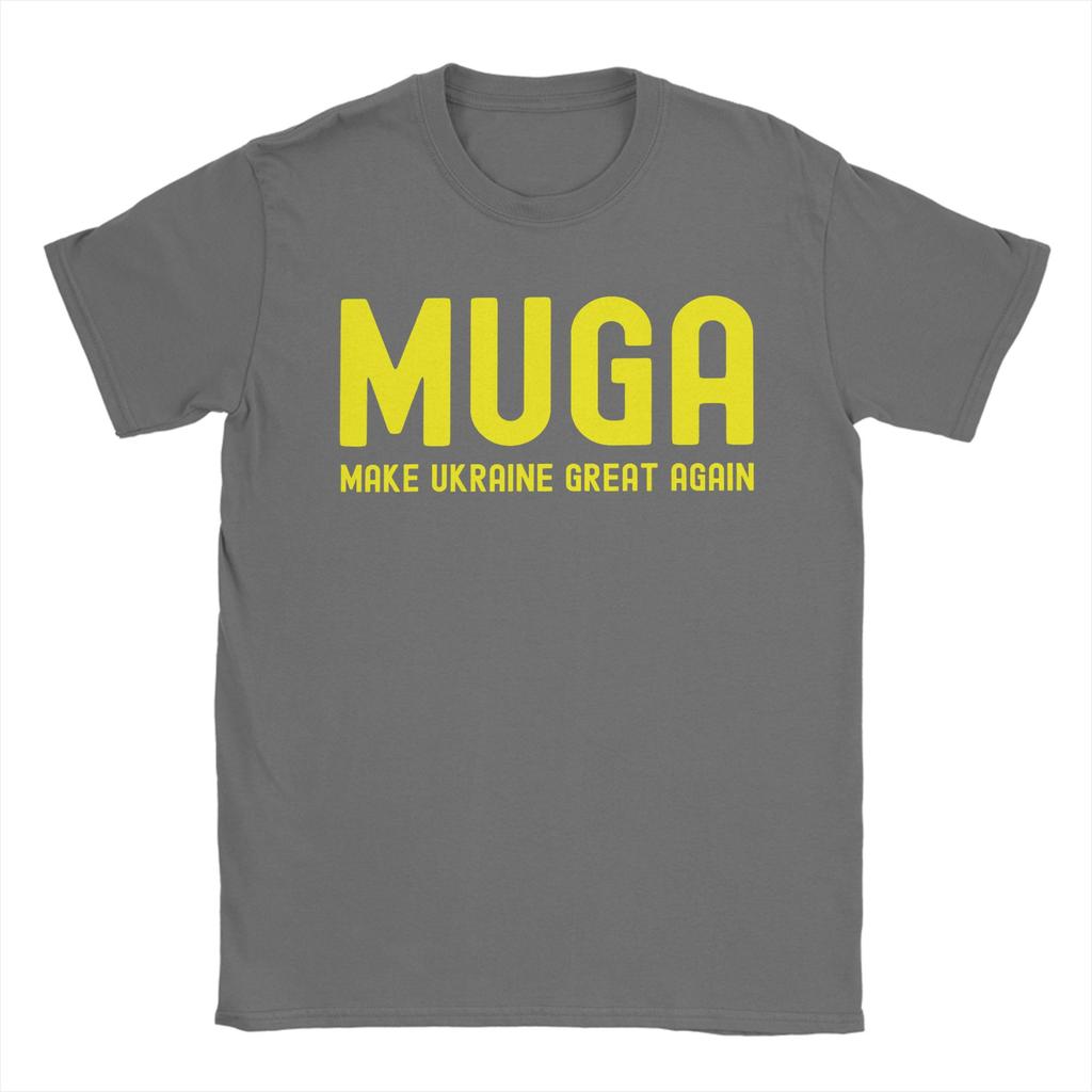 MUGA Make Ukraine Great Again TShirts Men Novelty 100 Cotton Tees Crew Neck Short Sleeve T Shirt Party Tops