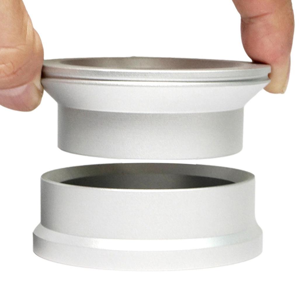 Metal Dosing Funnel Espresso Distributor Replacement,Coffee Cup for 54mm Portafilter , Argent