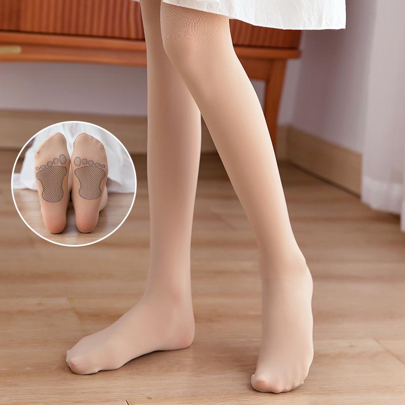 Non-Slip Children's Ballet Dance Socks - Thin 80D Anti-Sprain Tights for Spring and Summer