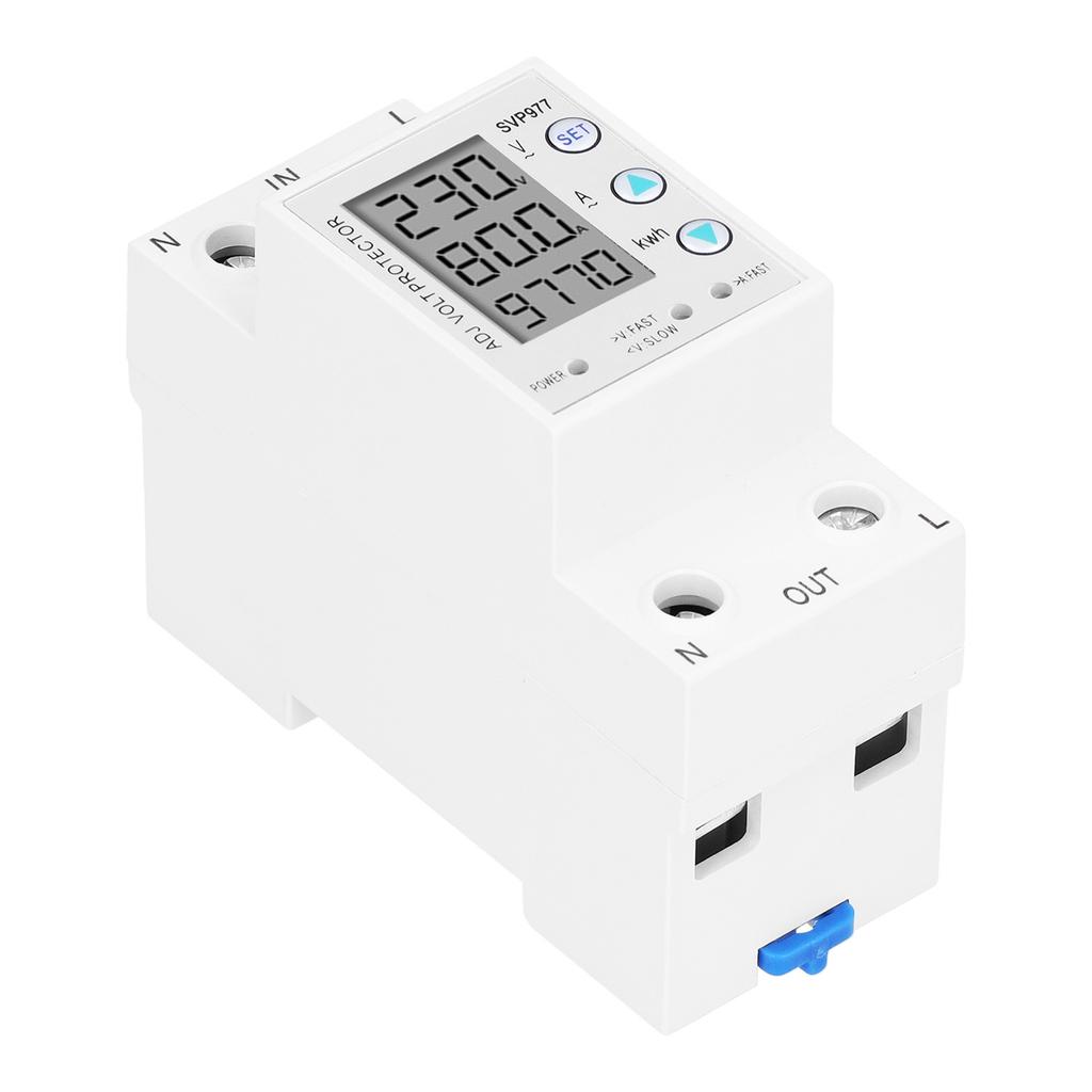 Monitoring Protector Adjustable Voltage Power Current Display Protection Device 230VAC 50 60Hz
