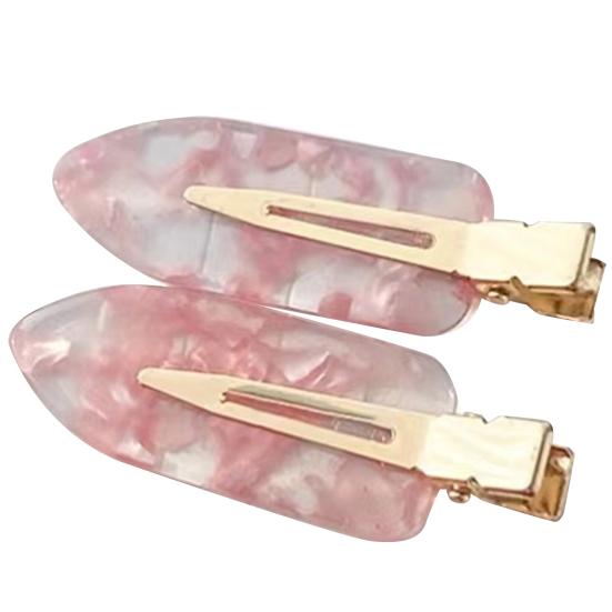 2Pcs Korean Style Anti-slip Teeth Hair Clip Acrylic Flat Seamless Hair Barrette Hair Accessories