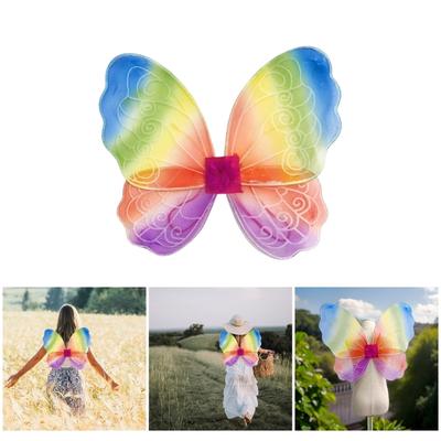 Colorful Butterfly Wing Fairies Wing Costume for Children Cosplay Halloween Butterfly Dress Up Wing Costume