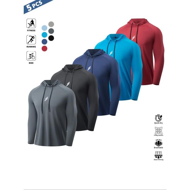 Mens UPF 50 Quick-Dry Hooded Sun Protection Fishing Jacket Outdoor Lightweight