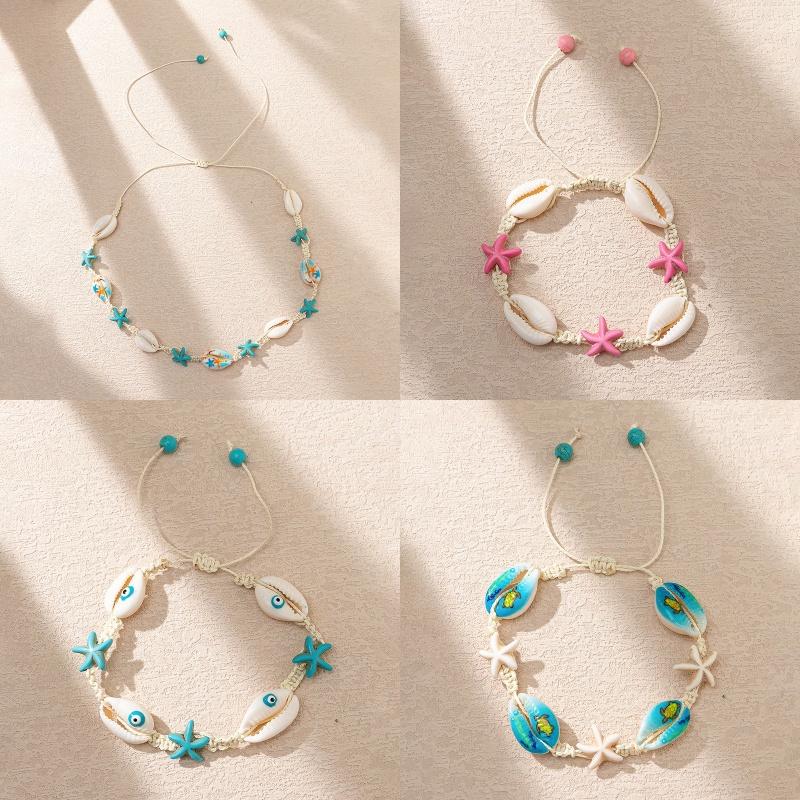 Oceanic Cartoon Seashell Necklace And Bracelet Adjustable And Unique Ins Design