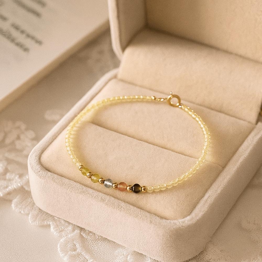 Waterproof Lucky Citrine Bracelet Beads Citrine Get Rich Bangle  Wedding Party Gift