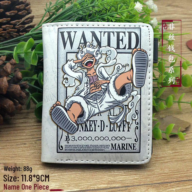 Portmonetka na monety i etui na karty zapinane na zamek błyskawiczny z motywem One Piece