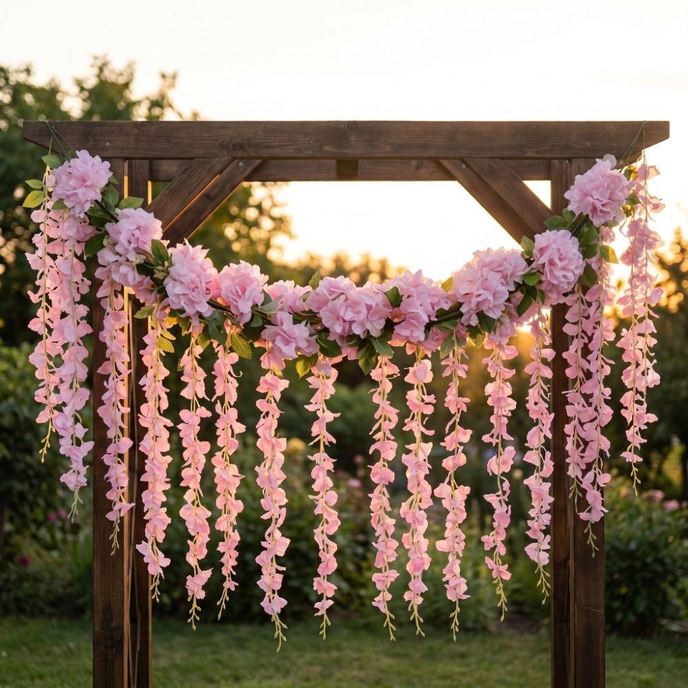 Hanging Garland Simulated Wisteria Flower Floral Plants Fake Flower Strings  Proposal