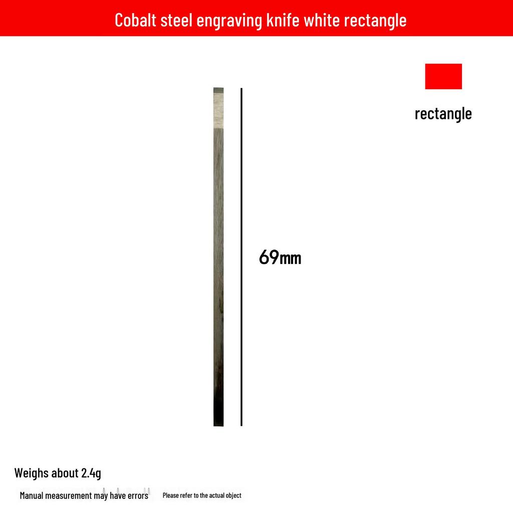 Cuchillo Rectangular Rombo de Acero al Cobalto para Grabado DIY Máquina Neumática de Grabado de Joyería de Oro y Plata