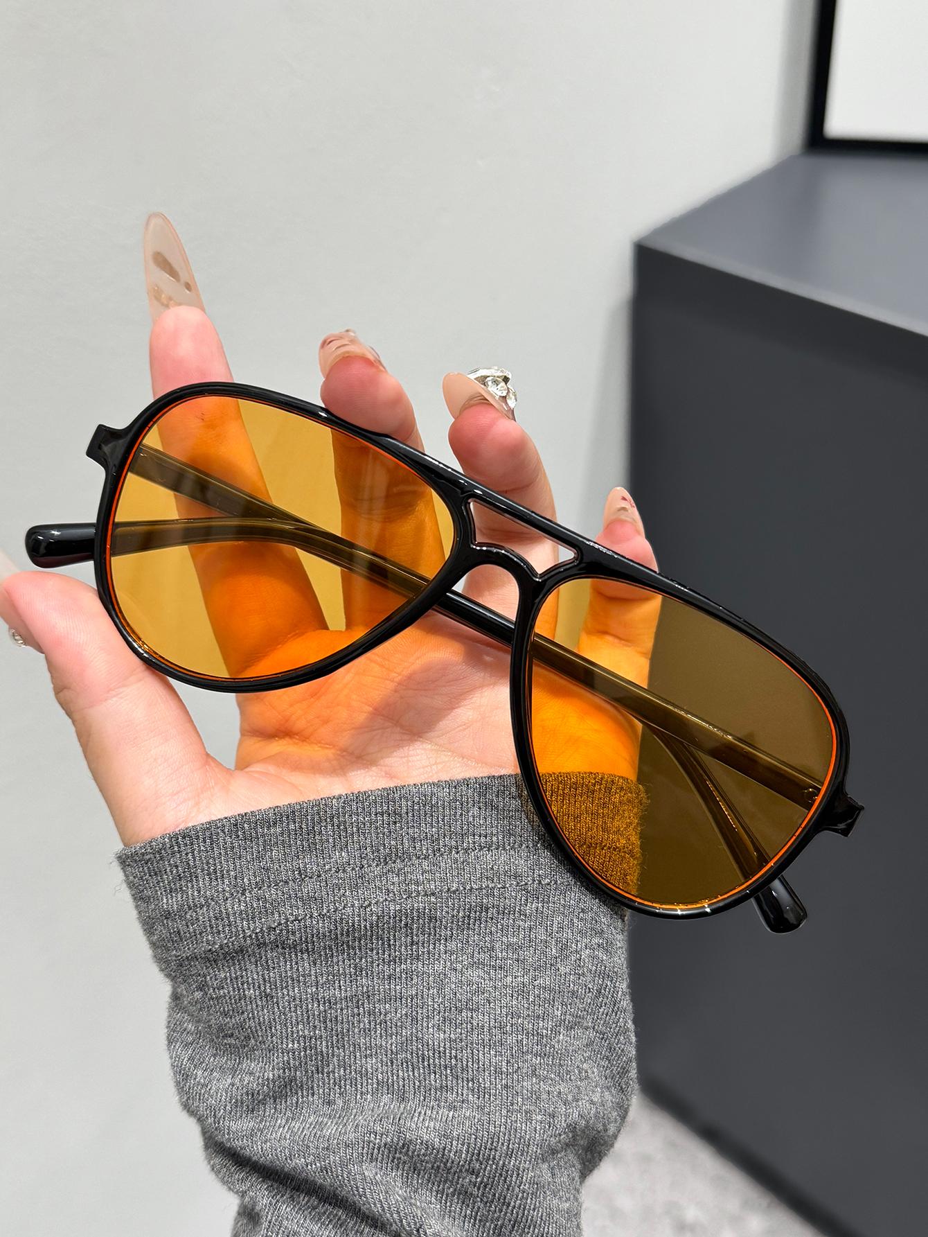 

1Pc Classic Retro Aviation Pilot Sunglasses for Women and Men, Extra Large Frame, Luxury Designer Shades