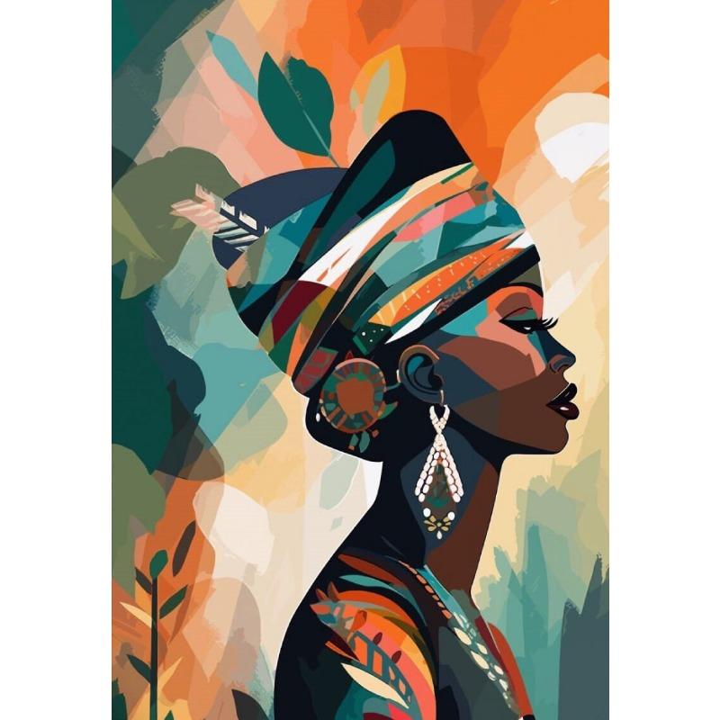 Woman Flower Plants Ethnic Latinx Poster Print Canvas Painting Latina Eclectic Maximalist Wall Art Picture for Room Home Decor