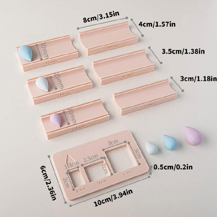 Water Drop Shape Clay Bead Roller Mold 3 Size Craft Jewelry Tool Clay Rolling Molds Plastic Texture for Beads Pendant