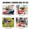 SucceBuy 28PCS BBQ Grill Toy Set Montessori Cooking Barbecue Simulation Food Playset Kids Kitchen Toys for Girls Birthday Gifts