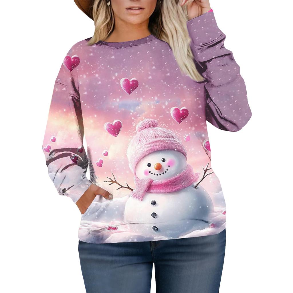 Christmas Sweatshirts For Women Sweater Cute Shirt Fall Pullover Top