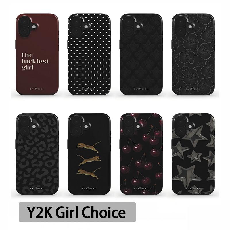 Custodia Lussuosa Y2K a Pois per iPhone 17 16e 16 15 14 13 12 11 X XS XR XSMAX 7 8 Air Pro Max Plus Lussuosa a Doppio Strato