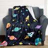 1pc Space Adventure Blanket, Lightweight Flannel Throw Blanket For Sofa, Bed, Travel, Camping, Living Room, Office, Couch, Chair, And Bed