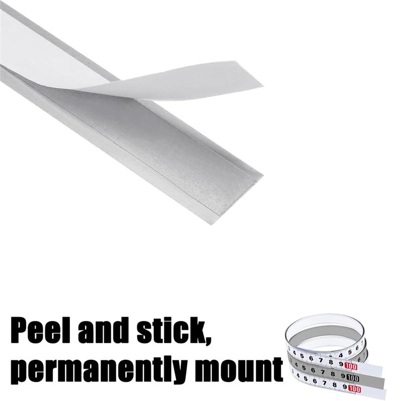 

2025 Trend 3-Piece Self-Adhesive Tape Measure, 39Inch Left And Right Metal Metric Tape Measure, 78Inch Center To Side Reading Ta