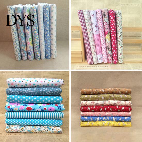 7 Piezas/Set Tela para Acolchar Flor Paraguas Estampado DIY Costura Artesanal Tela de Algodón