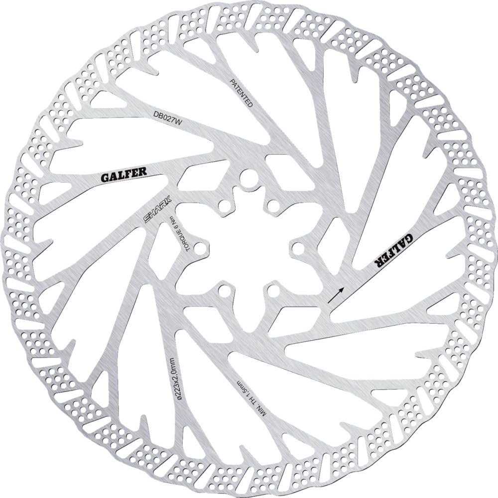 GALFER BRAKING SYSTEMS Тормозной диск DB027W DISC Shark для MTB (6-болтовый) 223/2.0мм