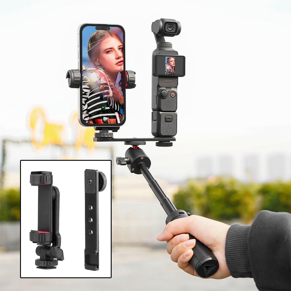 Portable Swivel Phone Clip for DJI Osmo Pocket 3 Expansion Accessories Cell Phone Holder with 1/4inch Screw & Cold Shoe