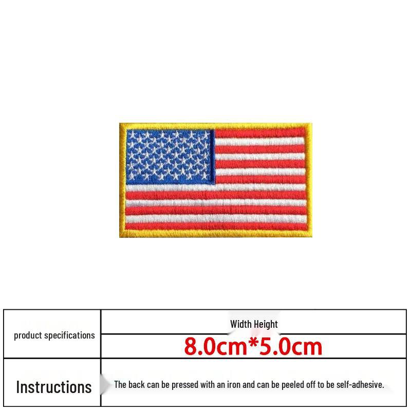 Velcro American Flag Embroidered Backpack Patch - Outdoor Stars & Stripes Badge